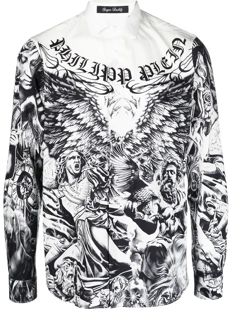 Philipp Plein skjorta med tryck - Vit