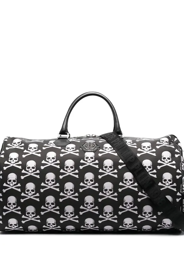 Philipp Plein Skull Bones weekendväska - Svart