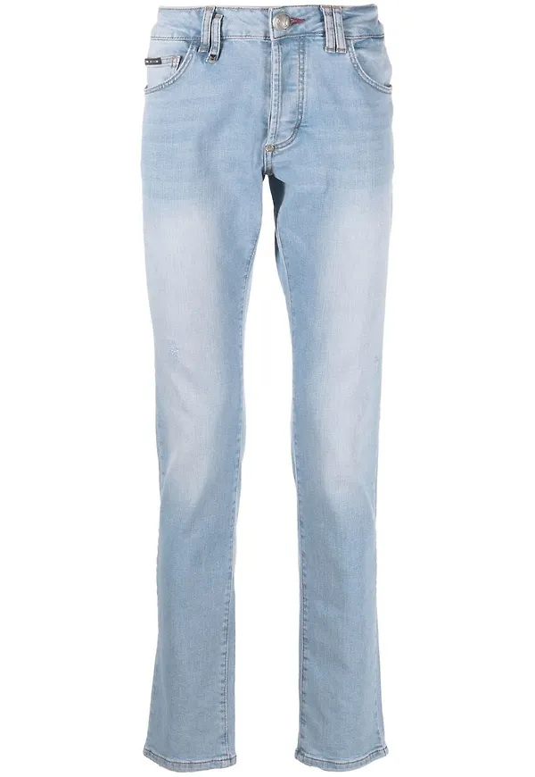 Philipp Plein slim fit-jeans - Blå