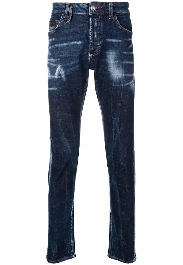 Philipp Plein slim fit-jeans - Blå
