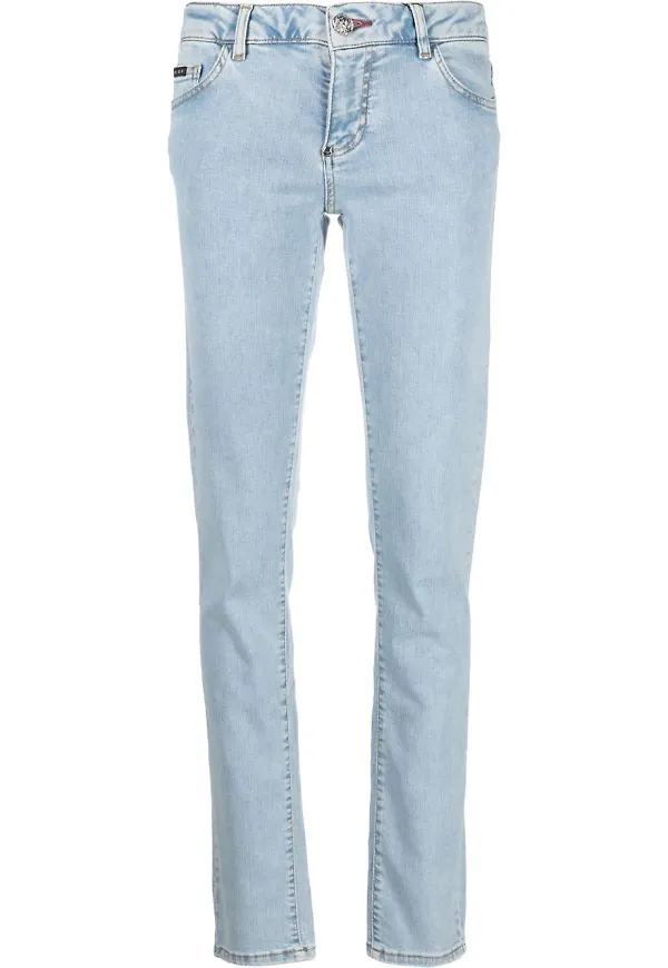 Philipp Plein slim fit-jeans - Blå