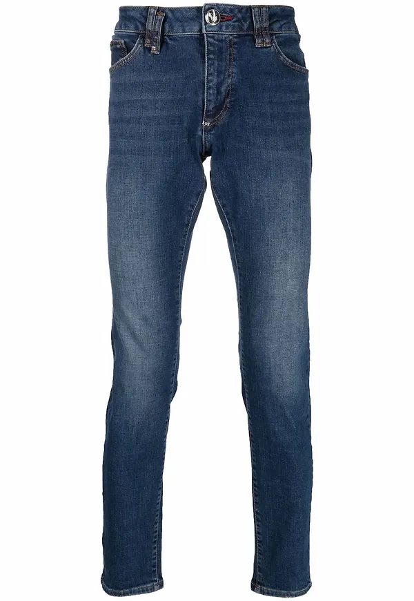 Philipp Plein slim fit-jeans - Blå