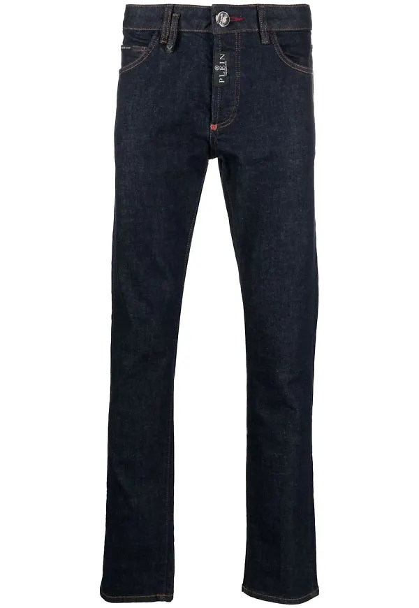 Philipp Plein slim fit-jeans - Blå