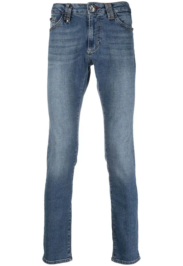 Philipp Plein slim fit-jeans - Blå
