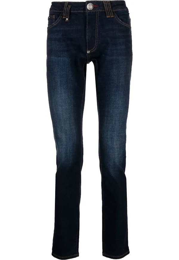 Philipp Plein slim fit-jeans - Blå
