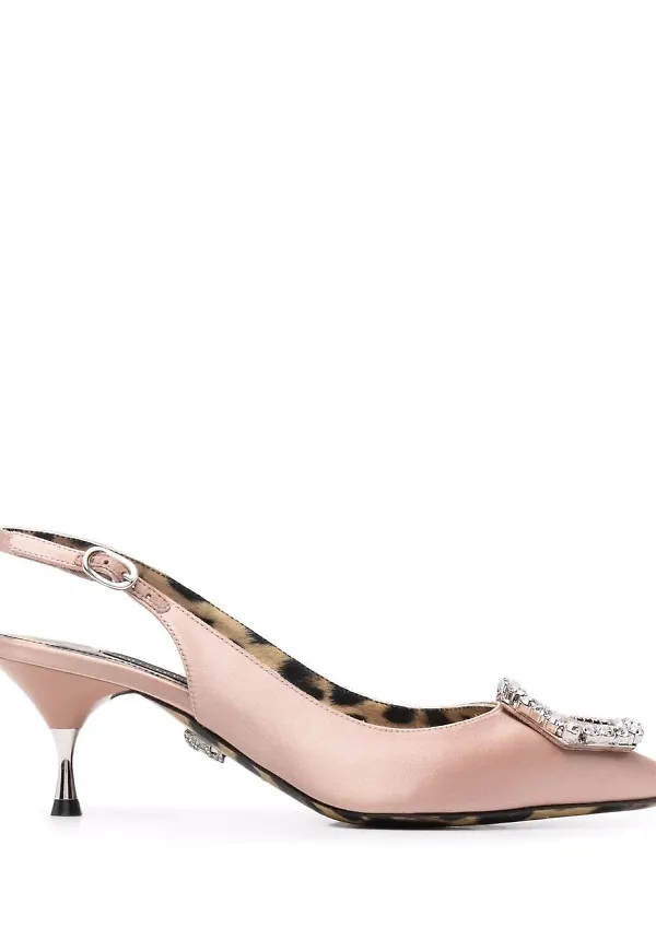Philipp Plein slingback-pumps med strass - Neutral