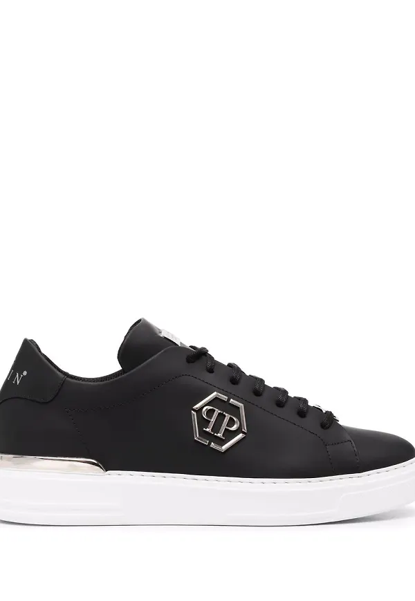 Philipp Plein sneakers med logotypplakett - Svart