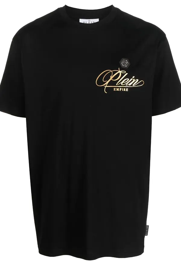 Philipp Plein SS t-shirt med rundad hals - Svart