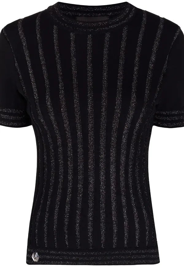 Philipp Plein stickad topp - Svart
