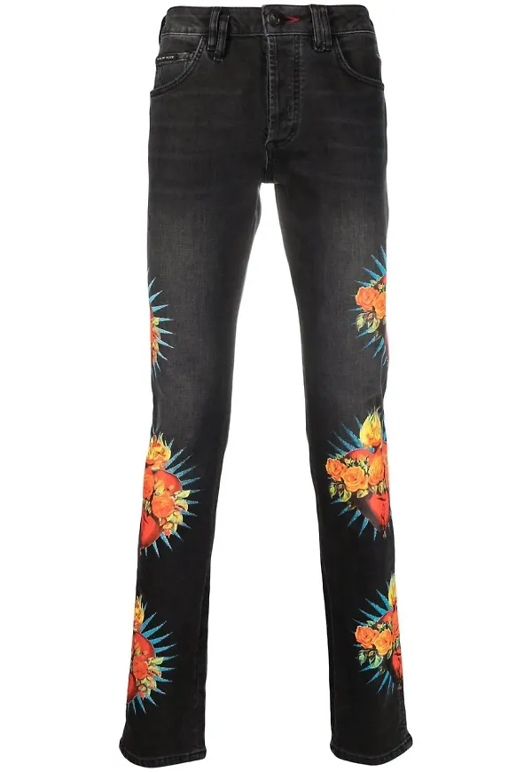 Philipp Plein straight-jeans - Svart