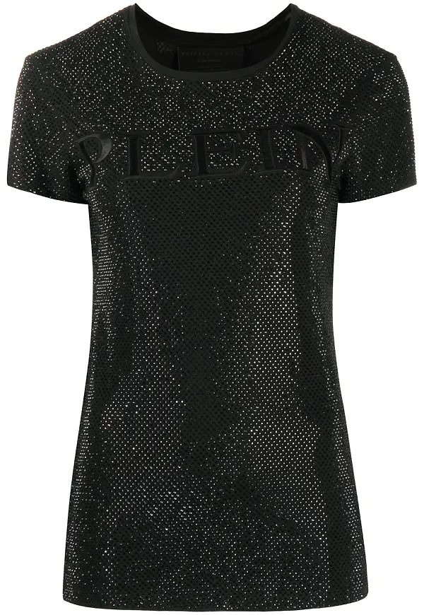 Philipp Plein strassprydd t-shirt - Svart