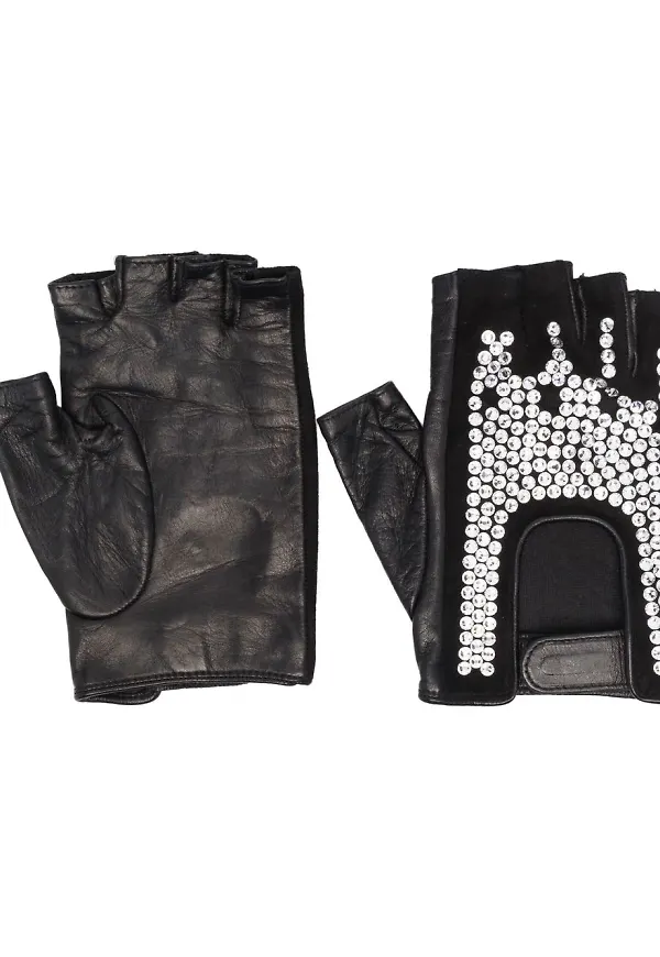 Philipp Plein strassprydda torgvantar - Svart