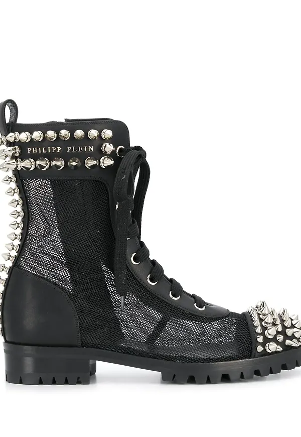 Philipp Plein stövlar med nitar - Svart