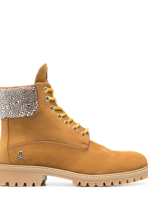 Philipp Plein stövlar med strass - Neutral