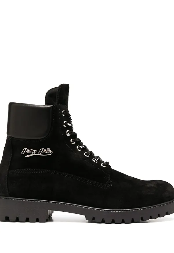 Philipp Plein stövletter i mocka - Svart