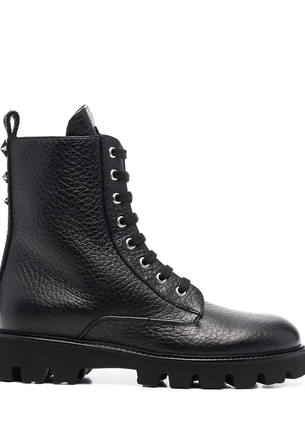 Philipp Plein stövletter med snörning - Svart