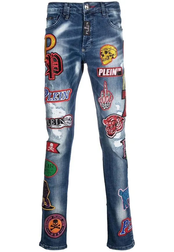 Philipp Plein Super straight-jeans - Blå