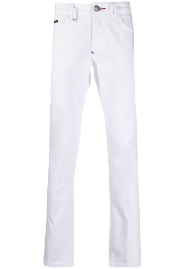 Philipp Plein super straight cut-jeans - Vit