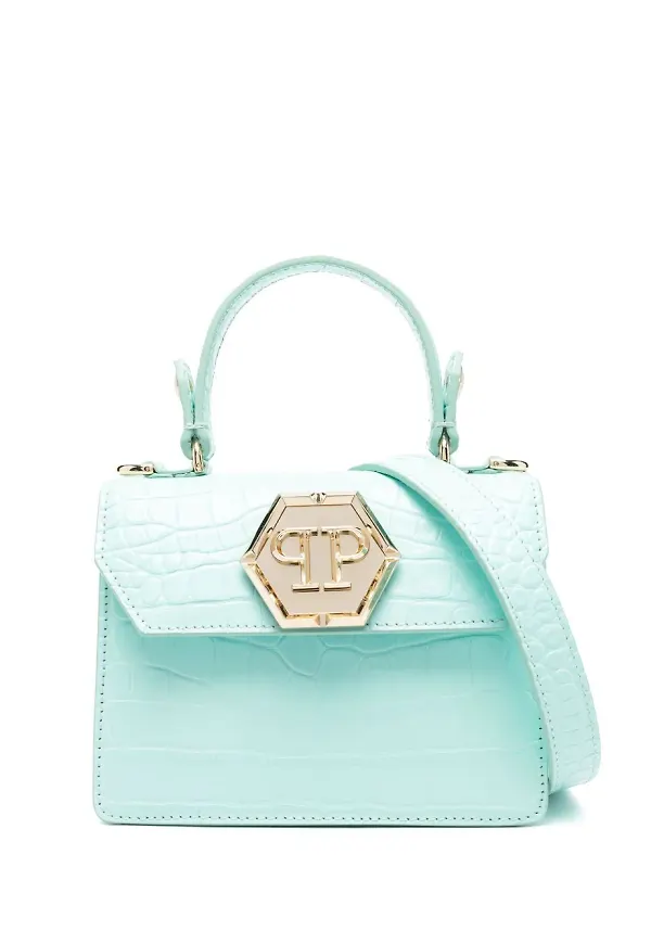 Philipp Plein Superheroin präglad totebag - Blå