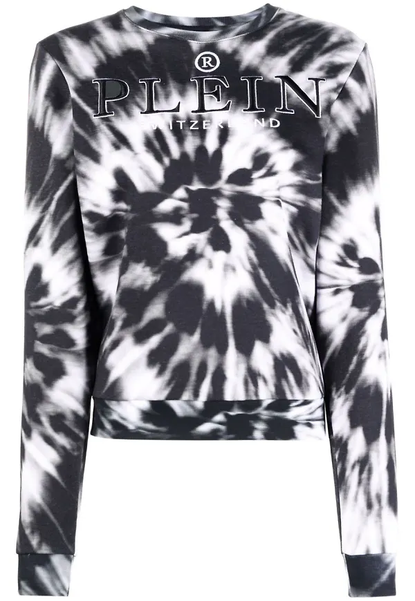 Philipp Plein sweatshirt med broderad logotyp - Svart