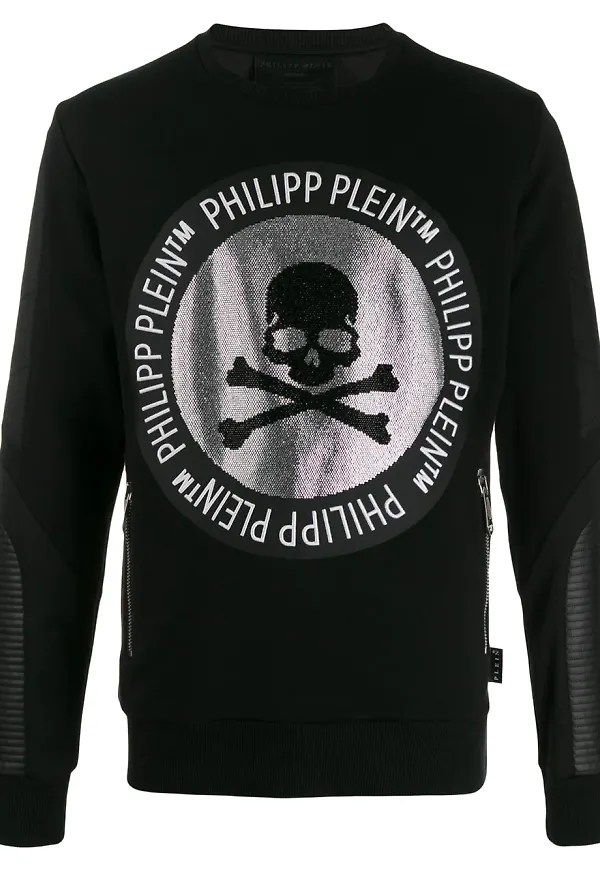 Philipp Plein sweatshirt med dödskalle - Svart