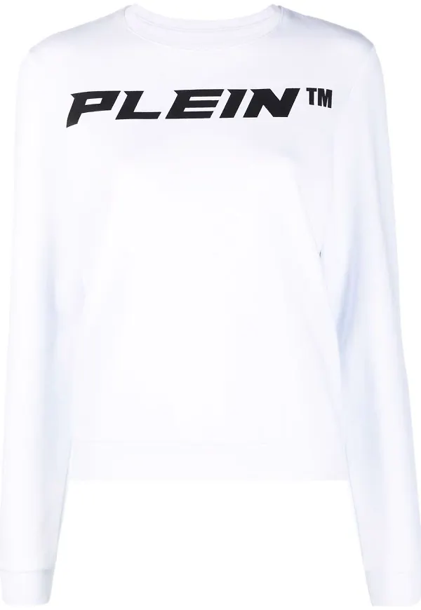 Philipp Plein sweatshirt med logotyp - Vit