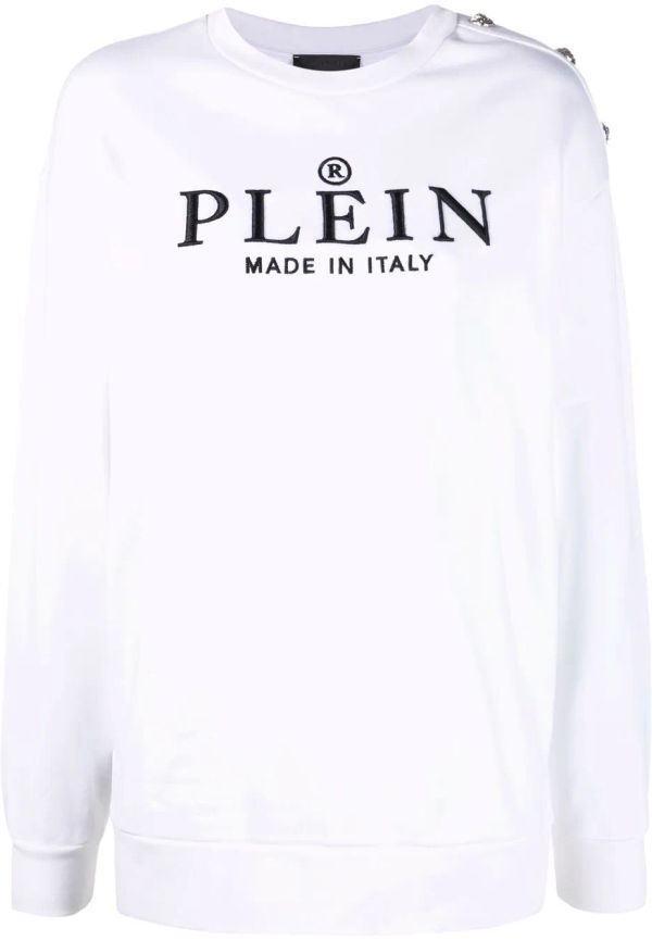 Philipp Plein sweatshirt med logotyp - Vit