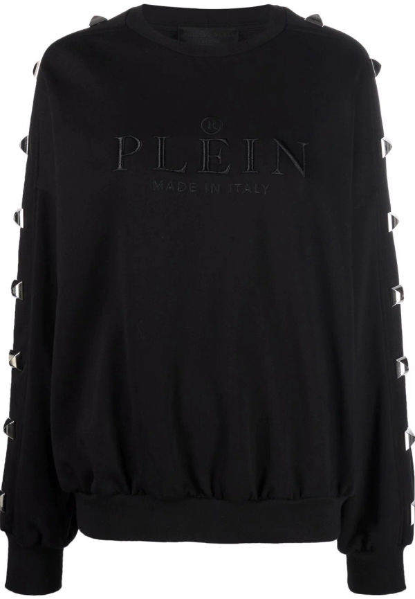 Philipp Plein sweatshirt med nitar - Svart