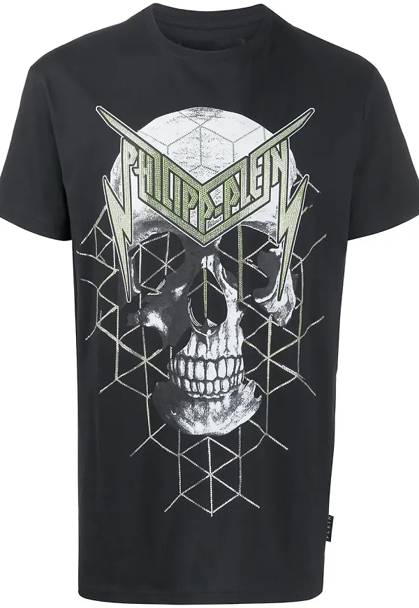 Philipp Plein t-shirt med dödskalle - Svart