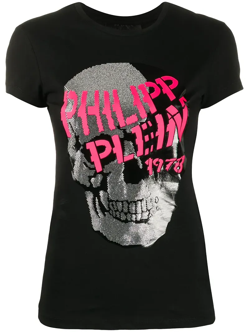 Philipp Plein t-shirt med dödskalle - Svart