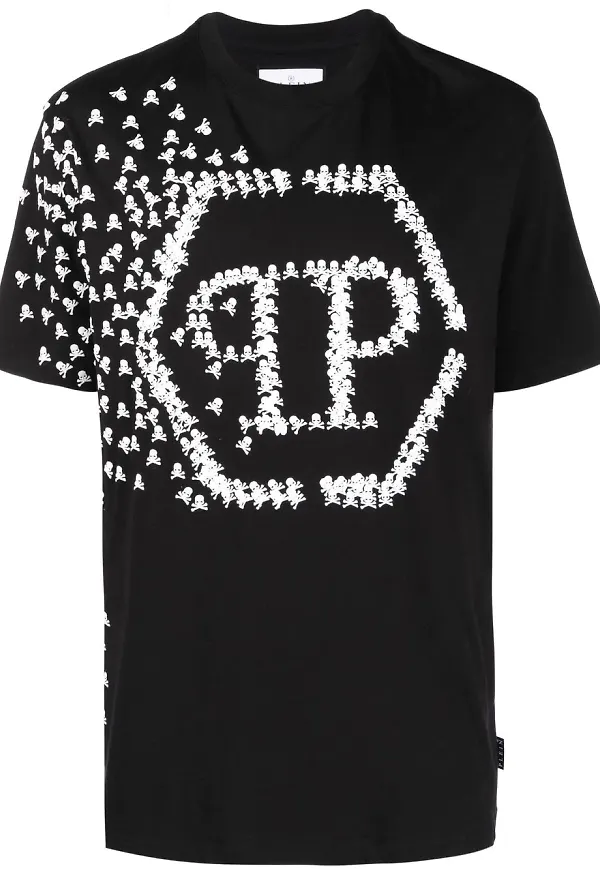 Philipp Plein t-shirt med dödskalle - Svart