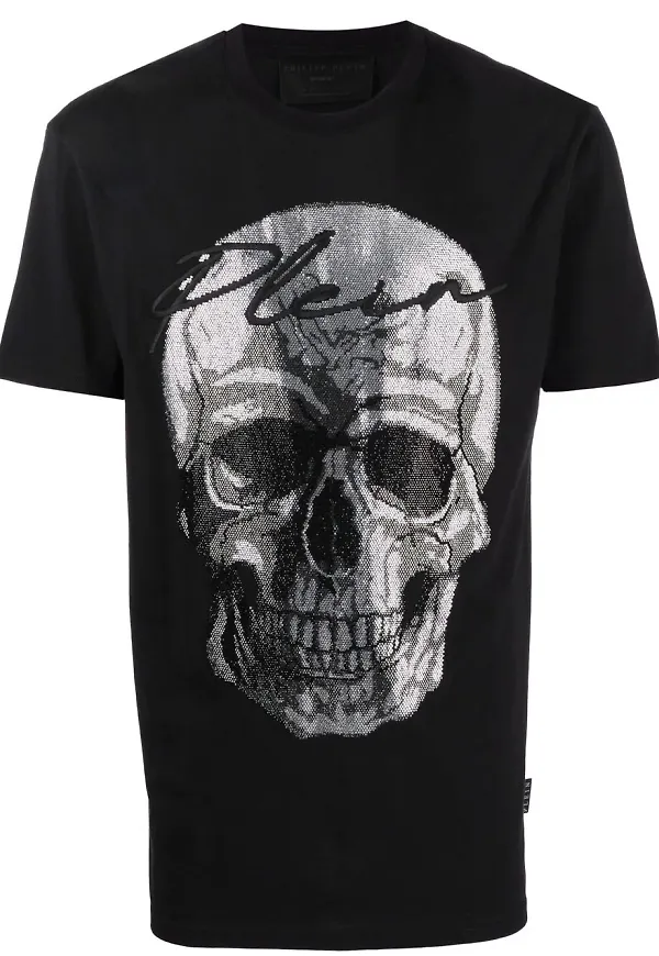 Philipp Plein t-shirt med dödskalle - Svart