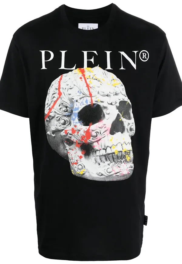 Philipp Plein t-shirt med dödskalle - Svart
