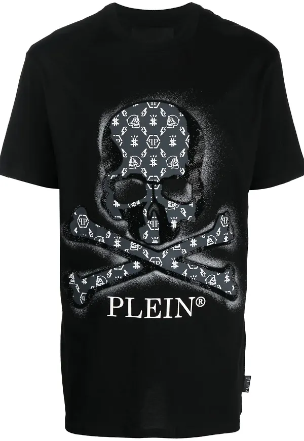 Philipp Plein t-shirt med dödskalle - Svart