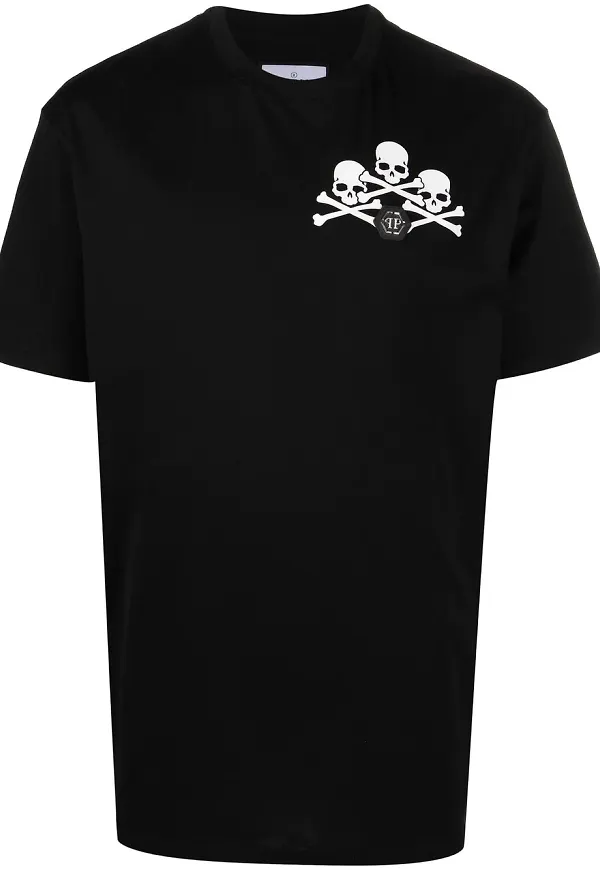 Philipp Plein t-shirt med dödskalle - Svart