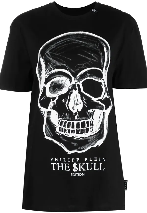 Philipp Plein t-shirt med dödskalletryck - Svart