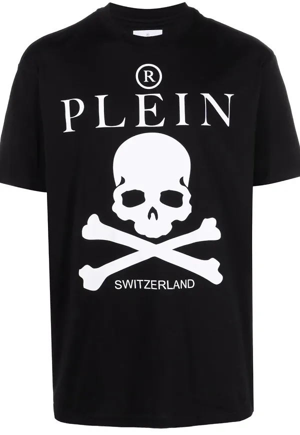 Philipp Plein t-shirt med dödskalletryck - Svart