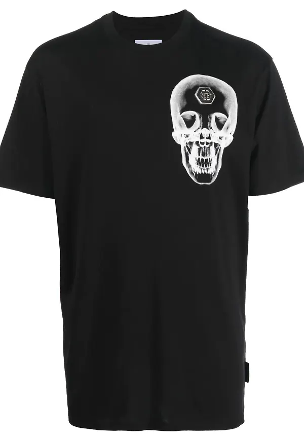 Philipp Plein t-shirt med dödskalletryck - Svart