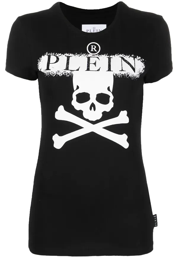 Philipp Plein t-shirt med dödskalletryck - Svart