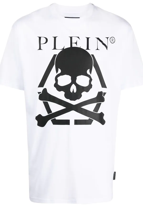 Philipp Plein t-shirt med dödskalletryck - Vit