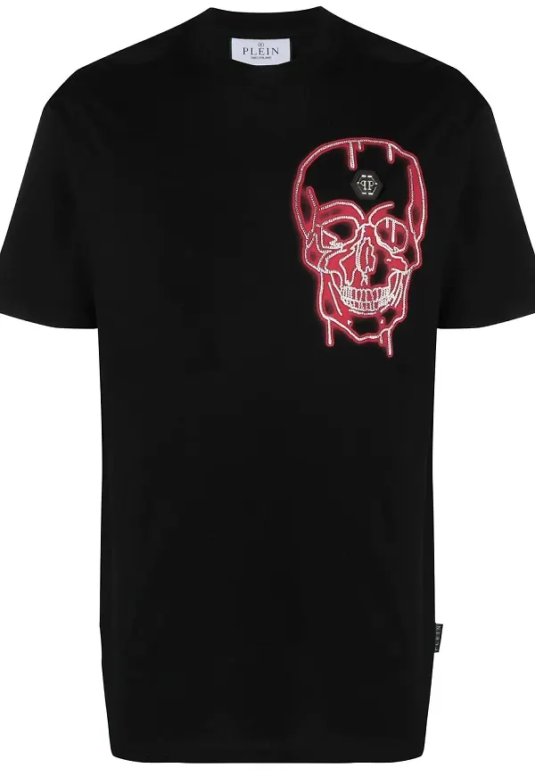 Philipp Plein t-shirt med graffititryck - Svart