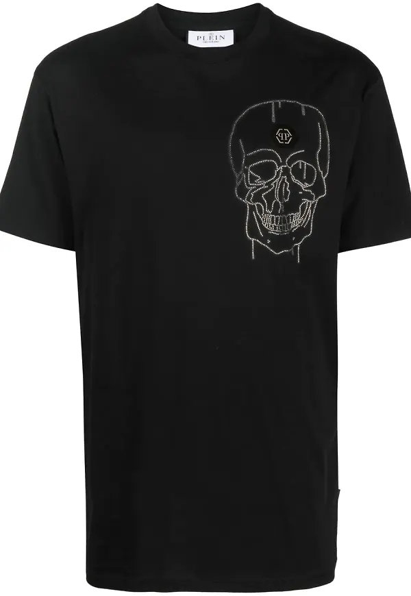 Philipp Plein t-shirt med graffititryck - Svart