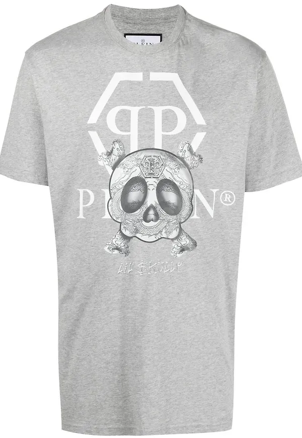 Philipp Plein t-shirt med grafiskt tryck - Grå