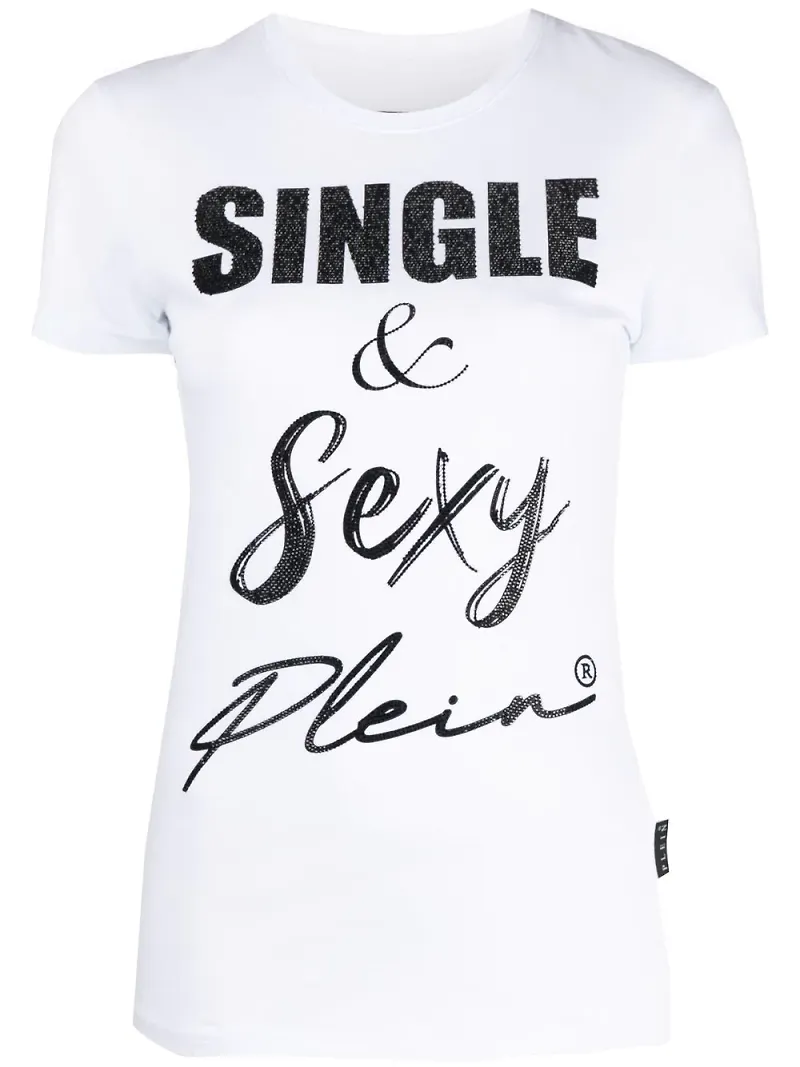 Philipp Plein t-shirt med grafiskt tryck - Vit