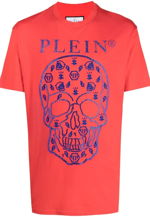 Philipp Plein t-shirt med logotyp - Röd