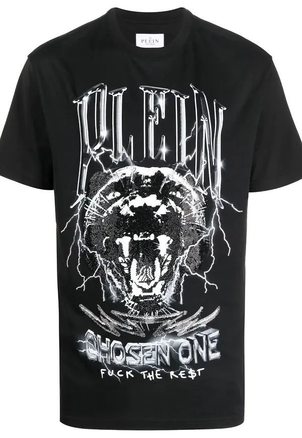 Philipp Plein t-shirt med logotyp - Svart