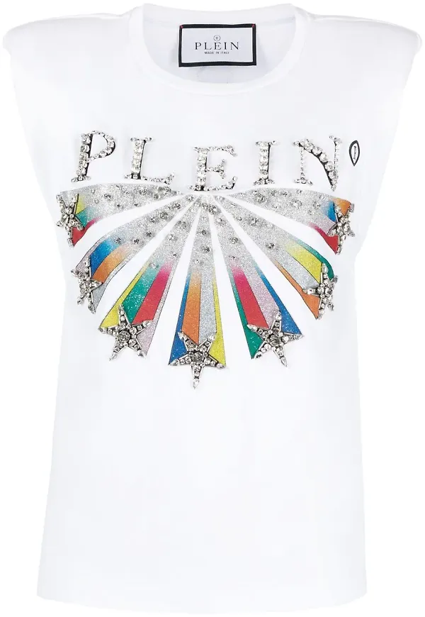 Philipp Plein t-shirt med logotyp - Vit