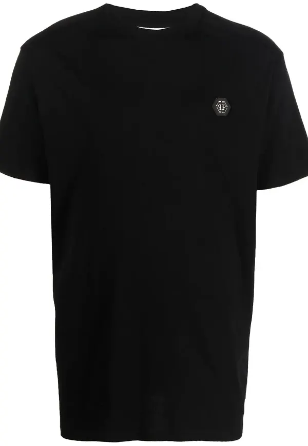 Philipp Plein t-shirt med logotypmärke - Svart