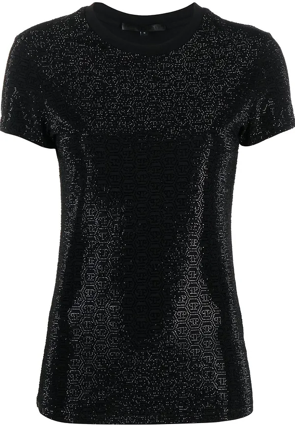 Philipp Plein t-shirt med monogram - Svart