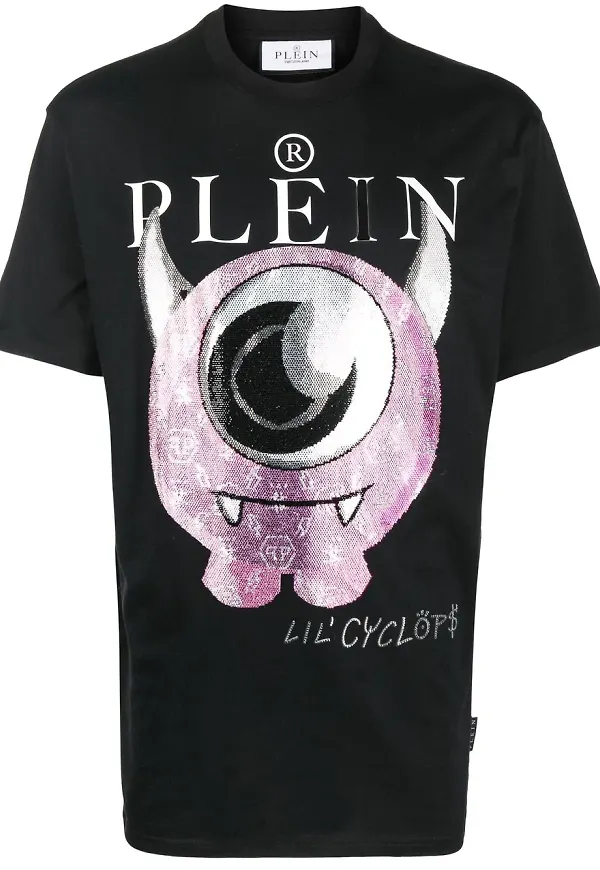 Philipp Plein t-shirt med monstertryck - Svart